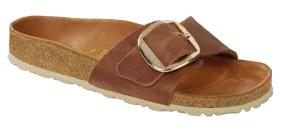 Birkenstock Madrid Big Buckle Cognac Oiled Leather