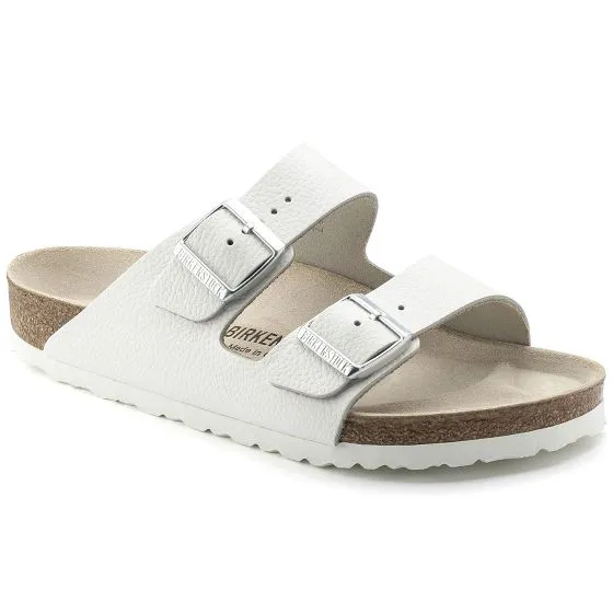 Birkenstock Mens Arizona White Sandals - Regular Fit