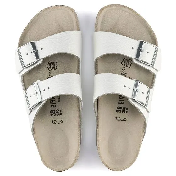 Birkenstock Mens Arizona White Sandals - Regular Fit