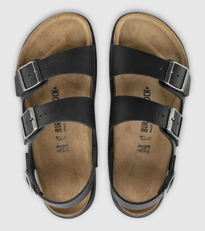 birkenstock milano waxy leather mens sandal