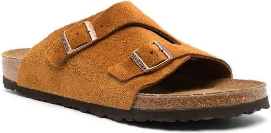 Birkenstock Zürich buckled slip-on sandals Brown