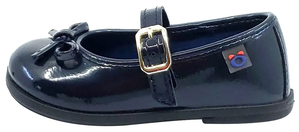 Conguitos Osito Girl's Buckle Closure Mary Jane, Patent Navy