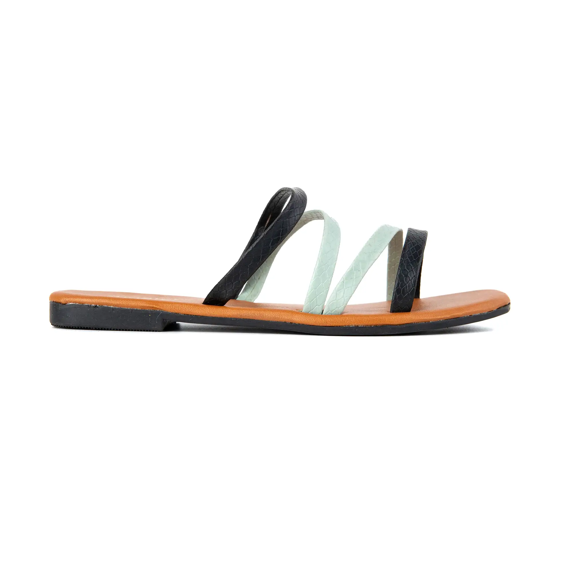 Cross Multi Stripes Slides