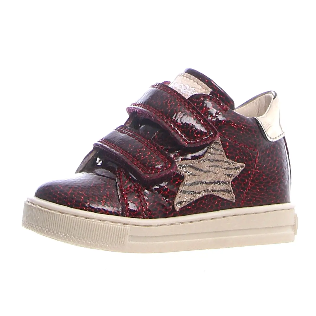 Falcotto Boy's & Girl's Sasha Vl Florida Shine/St. Zebra Fashion Sneakers - Lam Bordeaux/Platino