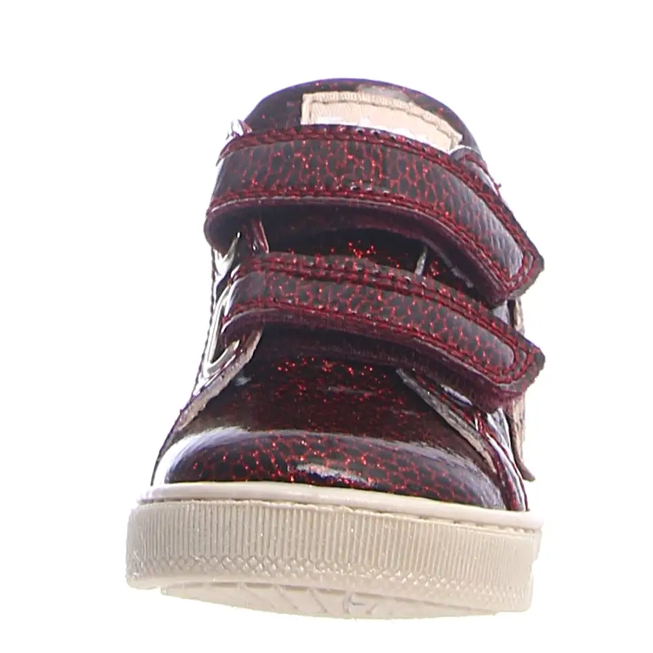 Falcotto Boy's & Girl's Sasha Vl Florida Shine/St. Zebra Fashion Sneakers - Lam Bordeaux/Platino