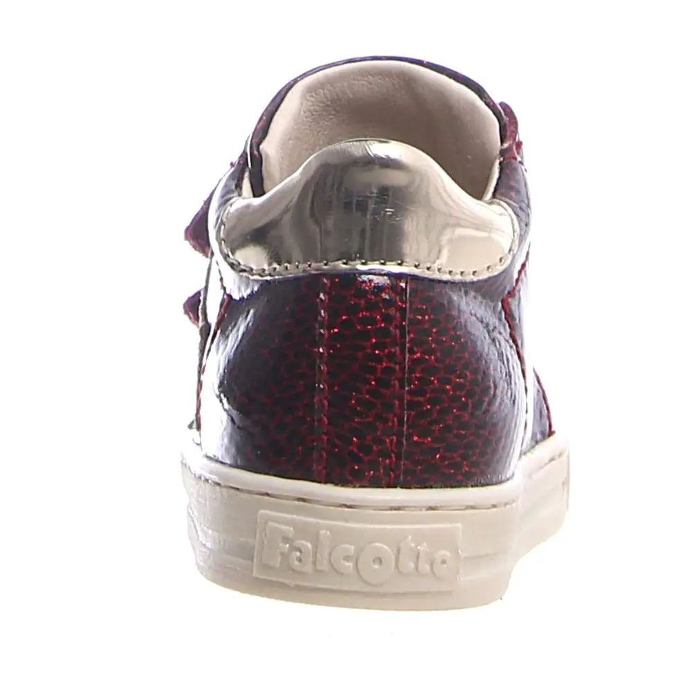 Falcotto Boy's & Girl's Sasha Vl Florida Shine/St. Zebra Fashion Sneakers - Lam Bordeaux/Platino