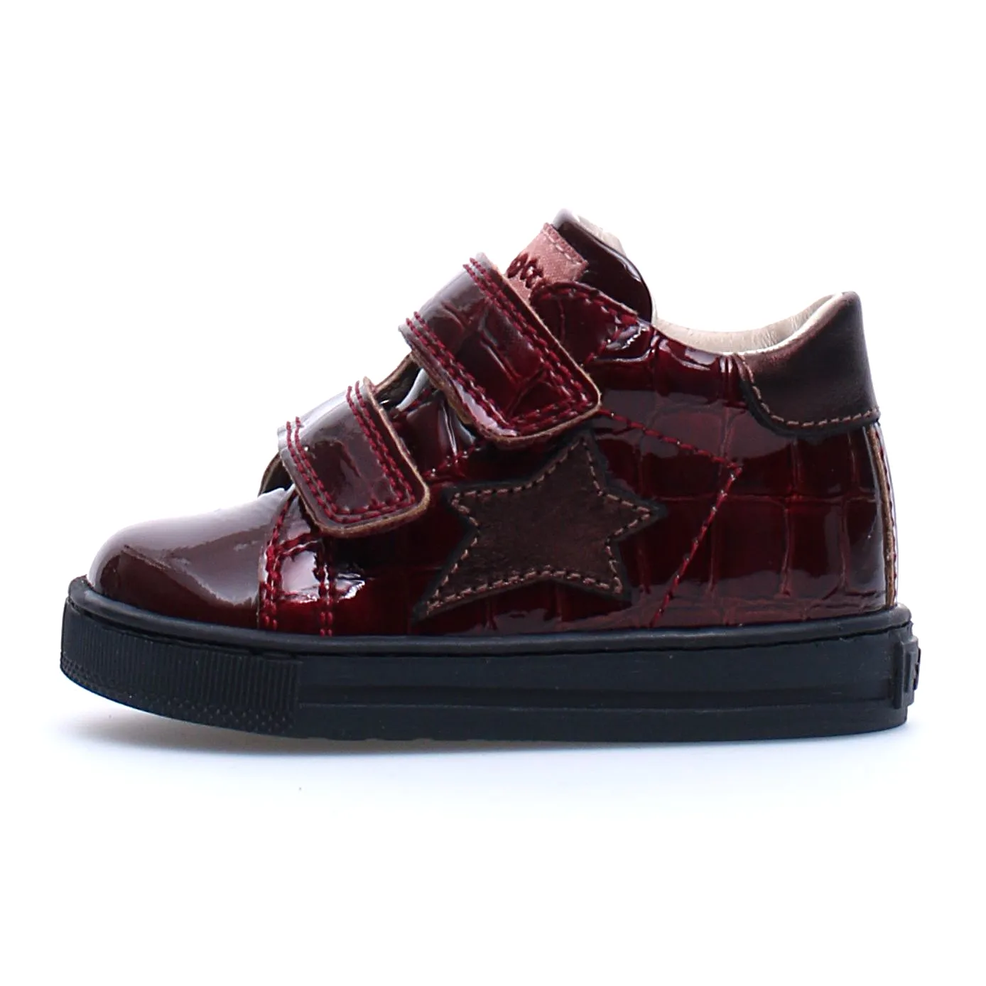 Falcotto Boy's & Girl's Sasha Vl Patent/Cocco Sneakers - Bordeaux