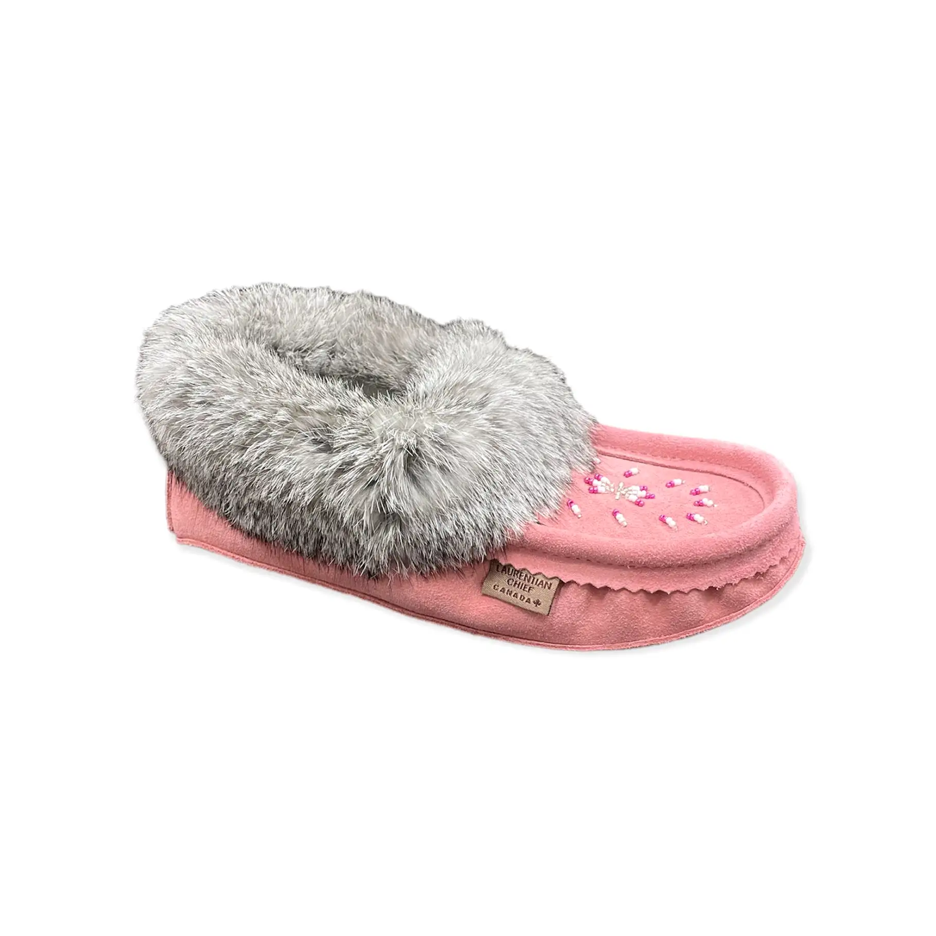 Fur Moccasin - Flamingo