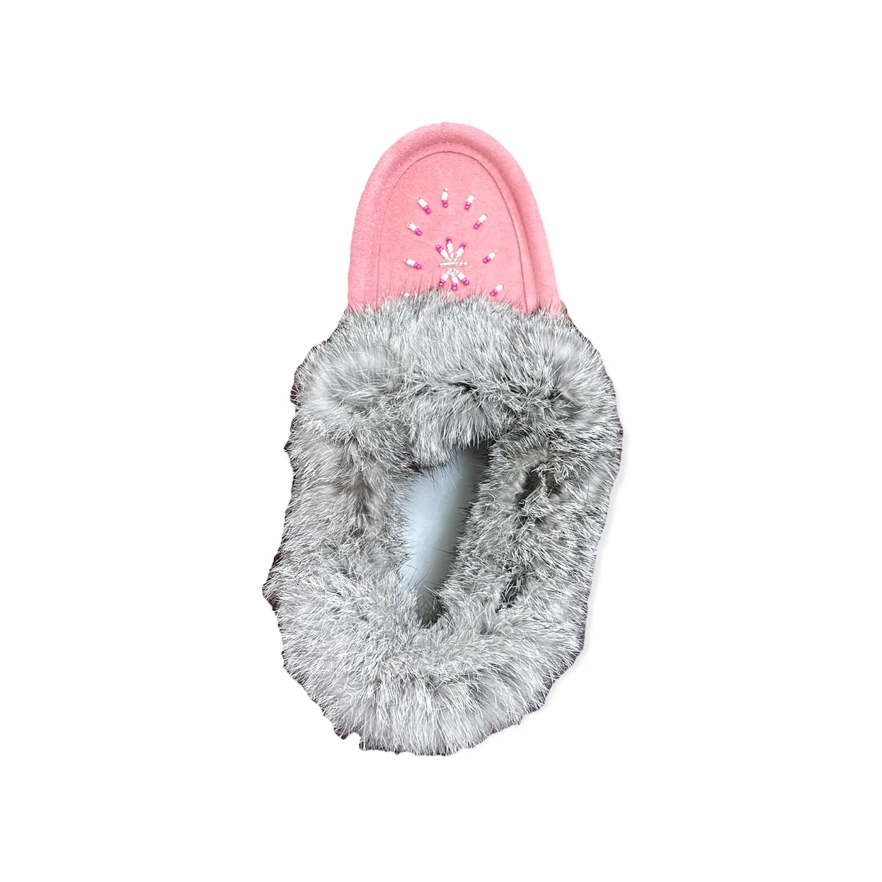 Fur Moccasin - Flamingo