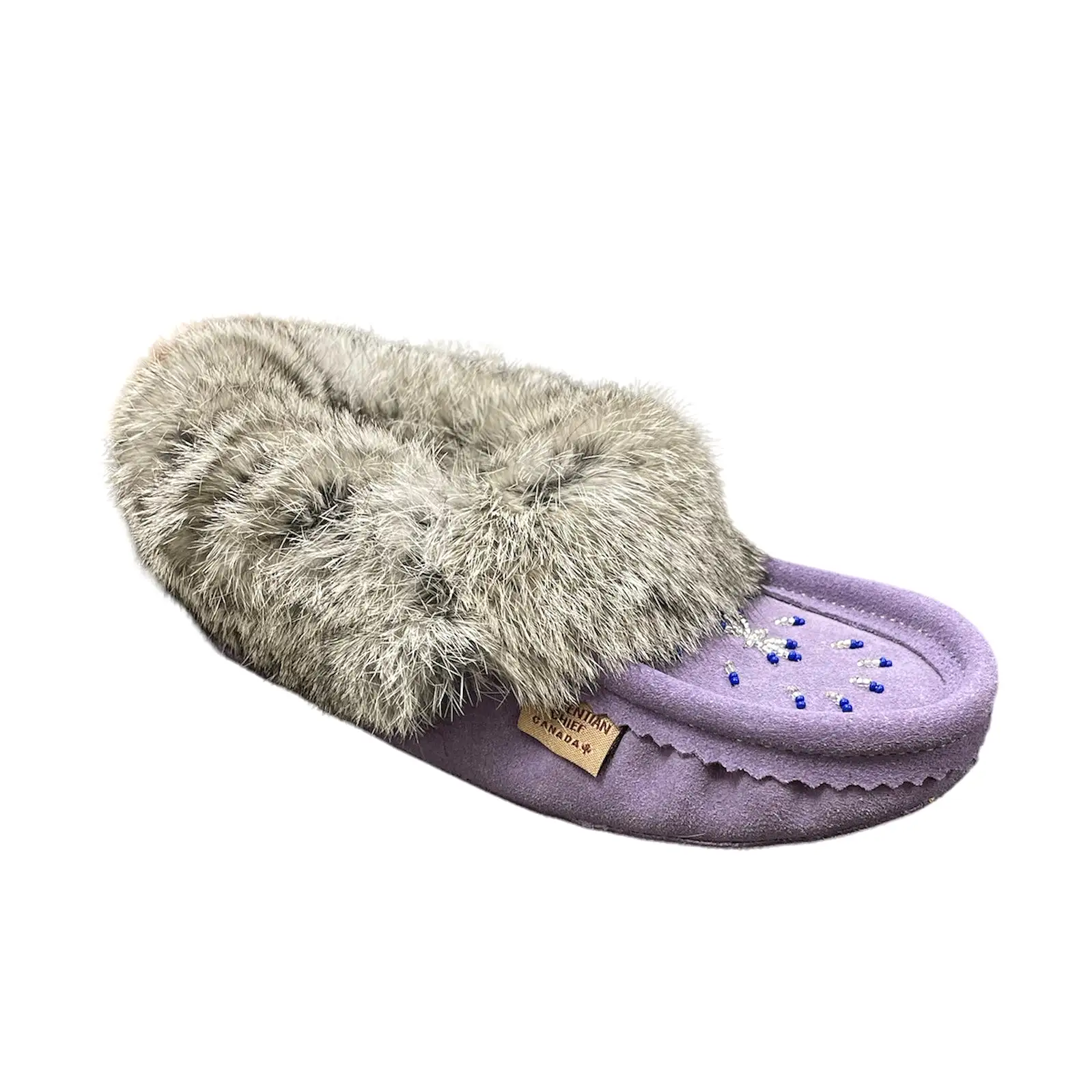 Fur Moccasin - Purple