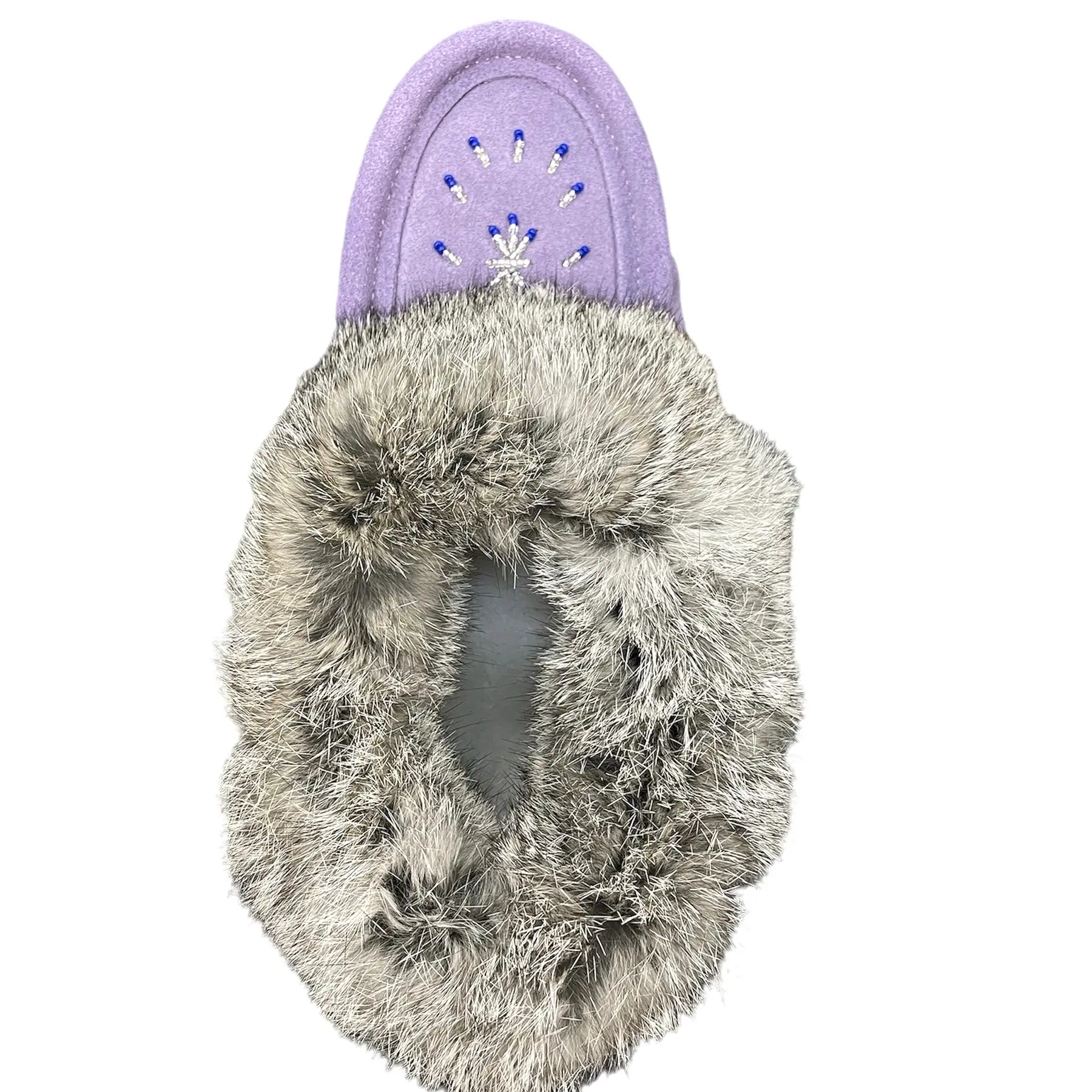 Fur Moccasin - Purple