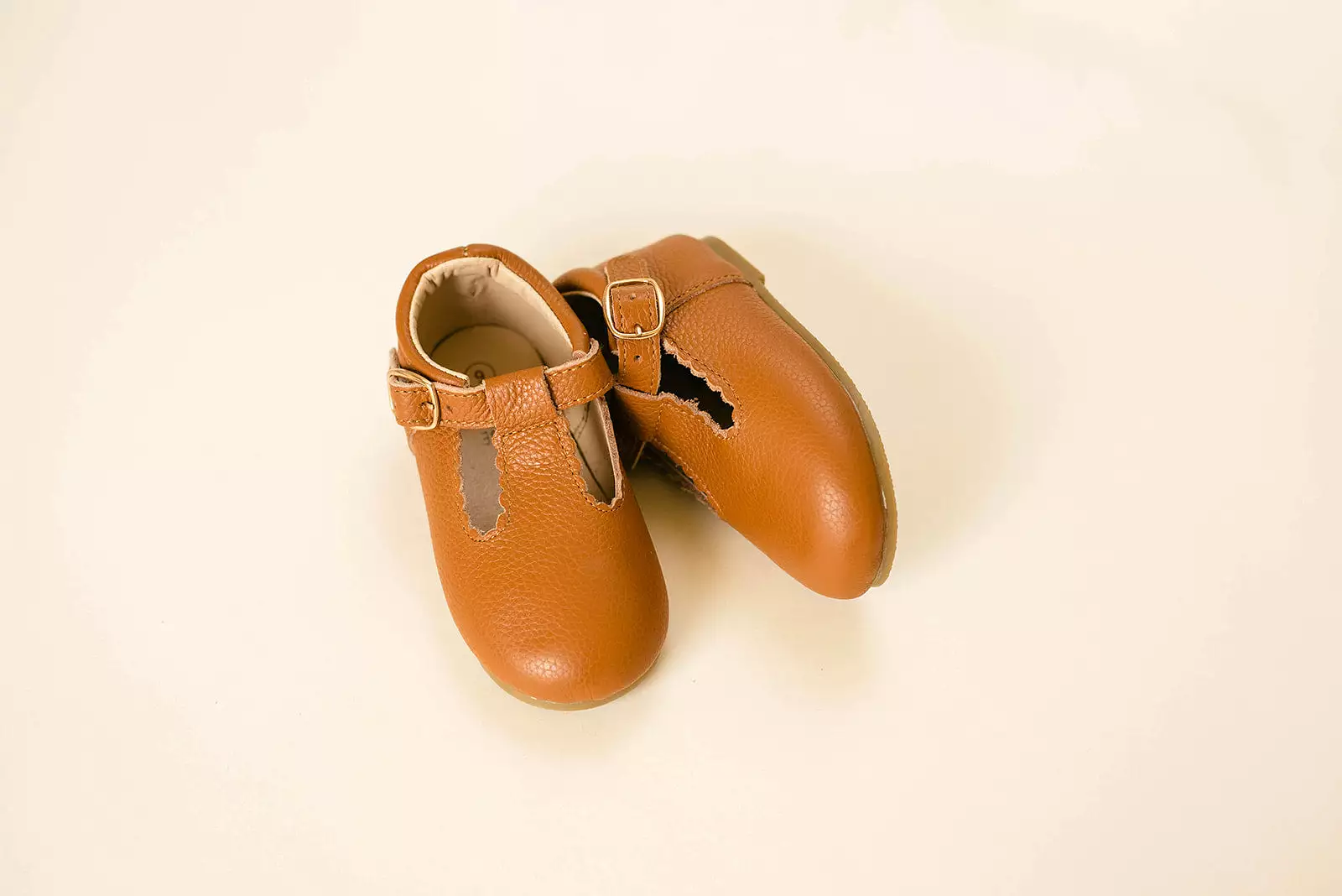 Hard-Sole Leather Mary Jane Moccasins - TAWNY