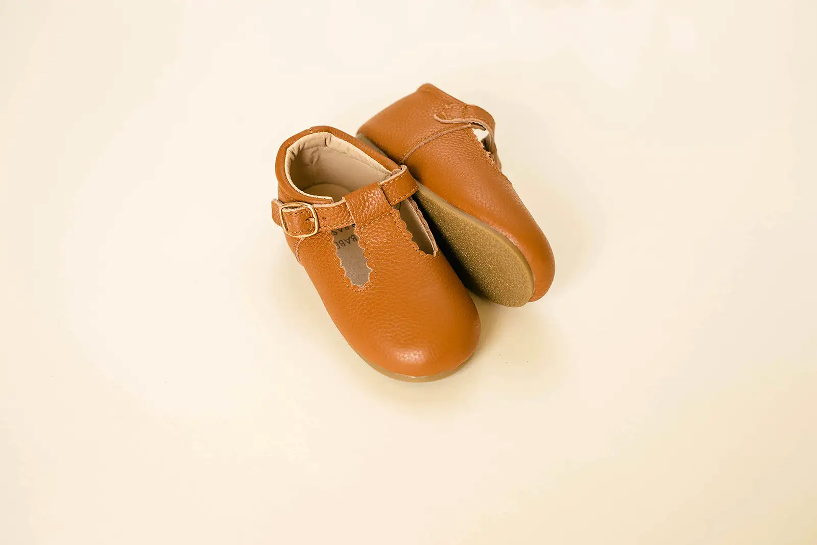 Hard-Sole Leather Mary Jane Moccasins - TAWNY