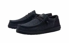 Hey Dude Men's Wally Funk Black Wool Shoes