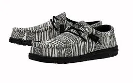 Hey Dude Men's Wally Serape Black Gravel Shoes