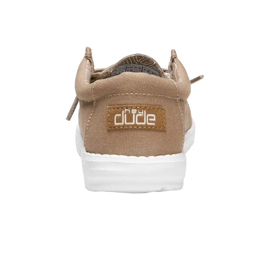 Hey Dude Youth Tan Wally Shoes