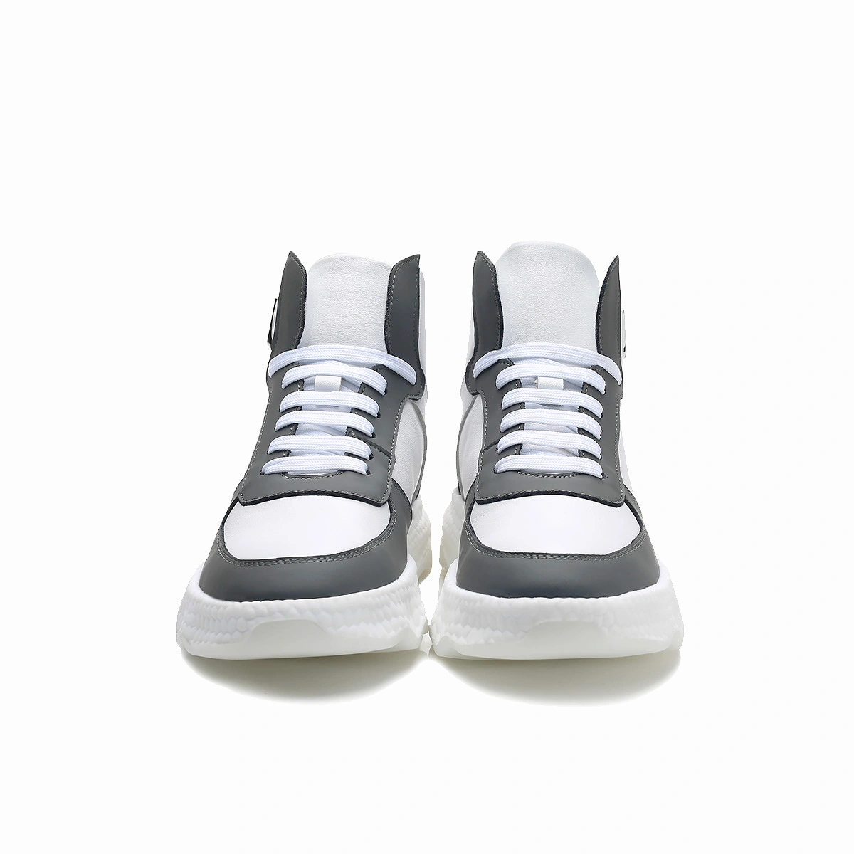 Men High-Top Shoes Grey 