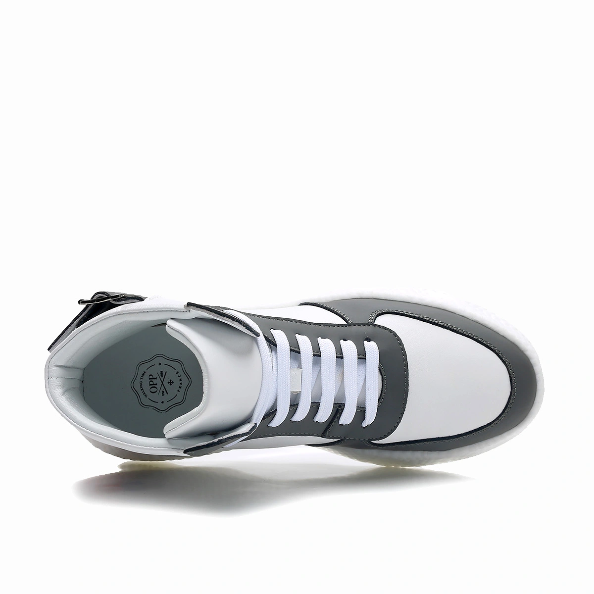 Men High-Top Shoes Grey 