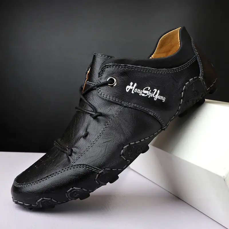 Men Lace Up Casual Driving Shoes