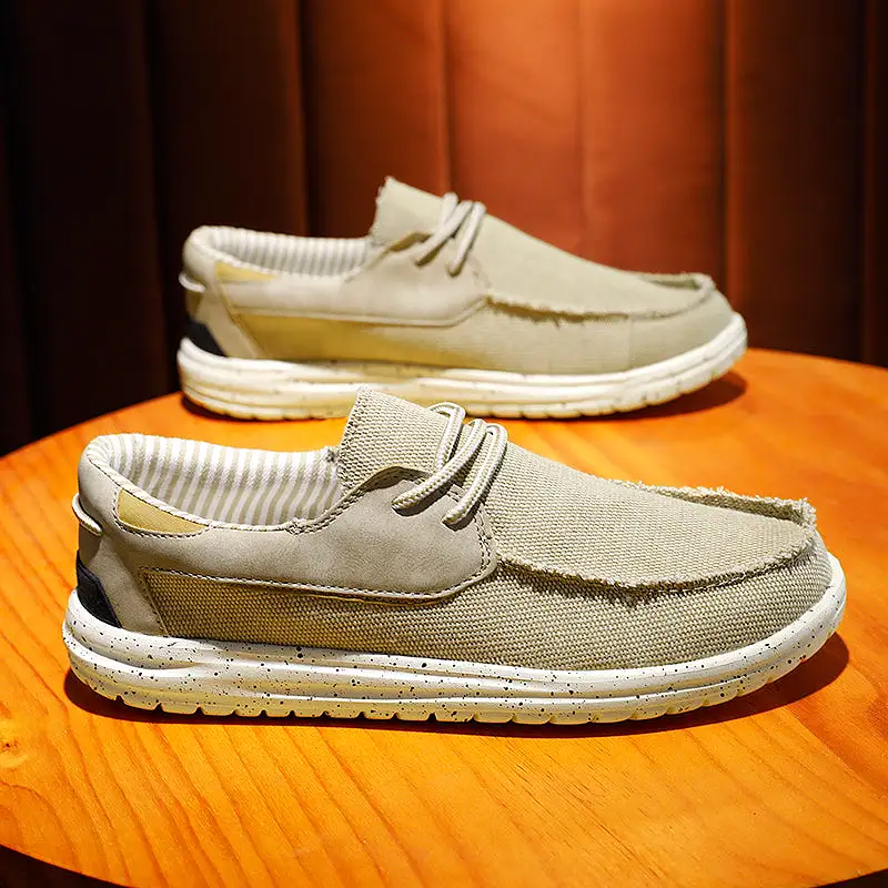 Men's Canvas Lace Boat Shoes