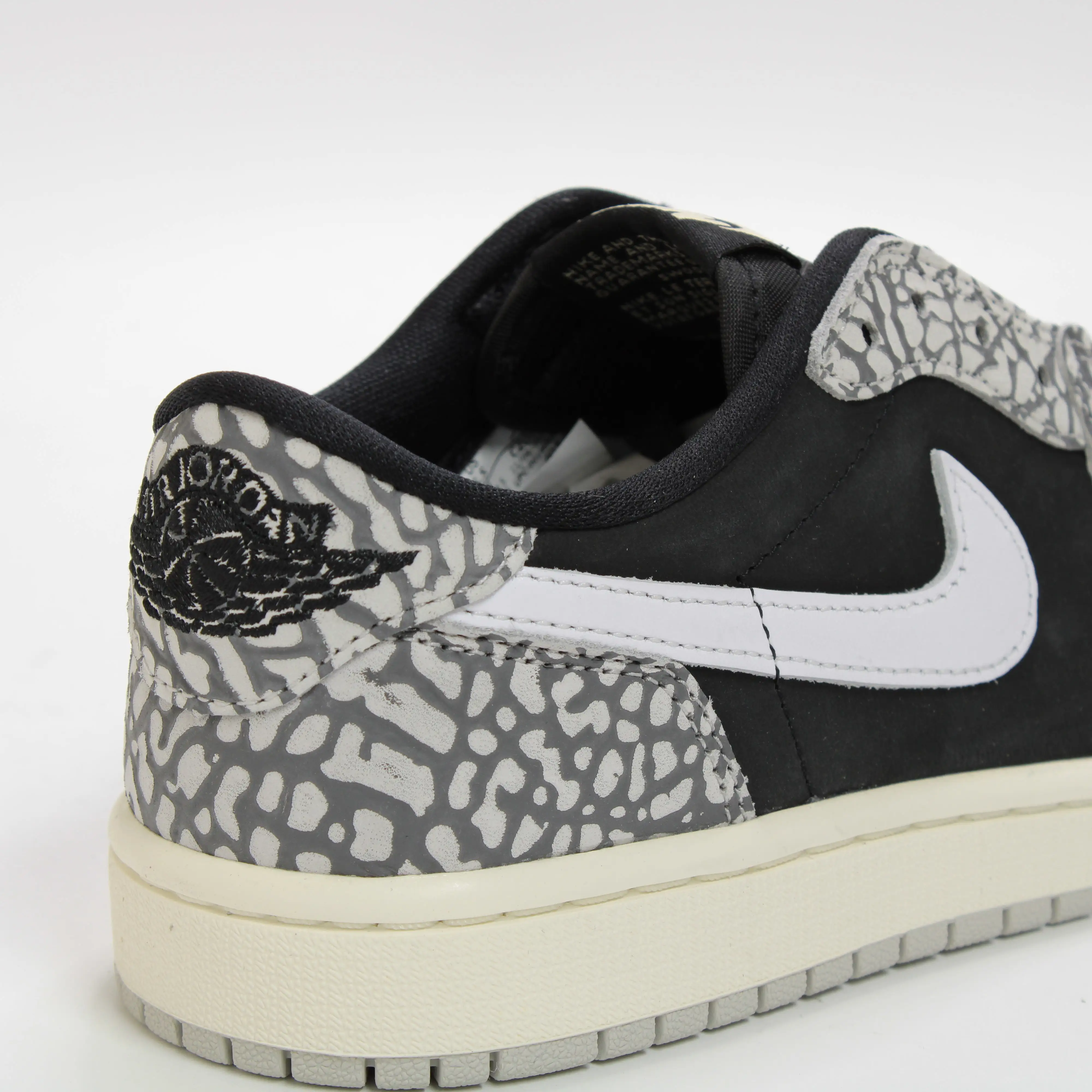 Nike Air Jordan 1 Trainers Low Black Muslin Tech Grey White