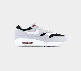 Nike Air Max 1 Pure Platinum White Black Sport Red Trainers