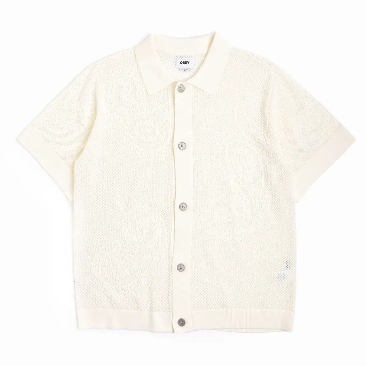 OBEY Tear Drop Open Knit Shirt