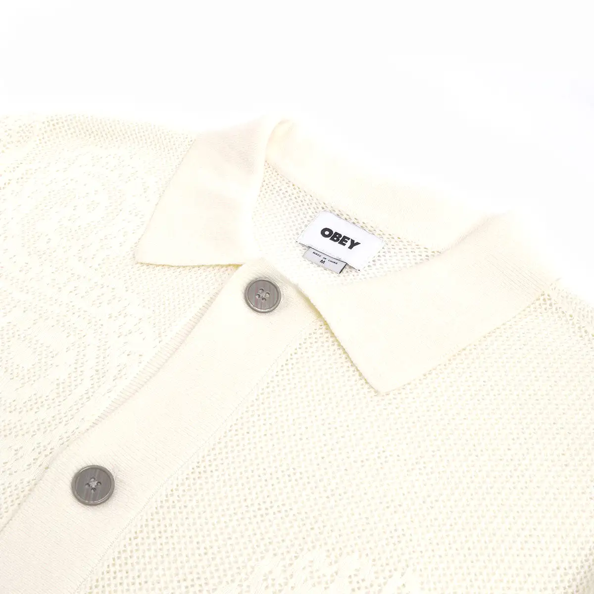 OBEY Tear Drop Open Knit Shirt