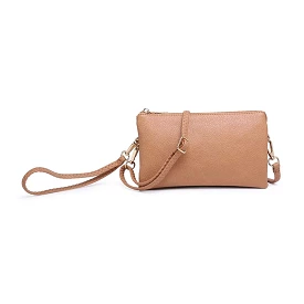 Riley Crossbody Wristlet in Camel