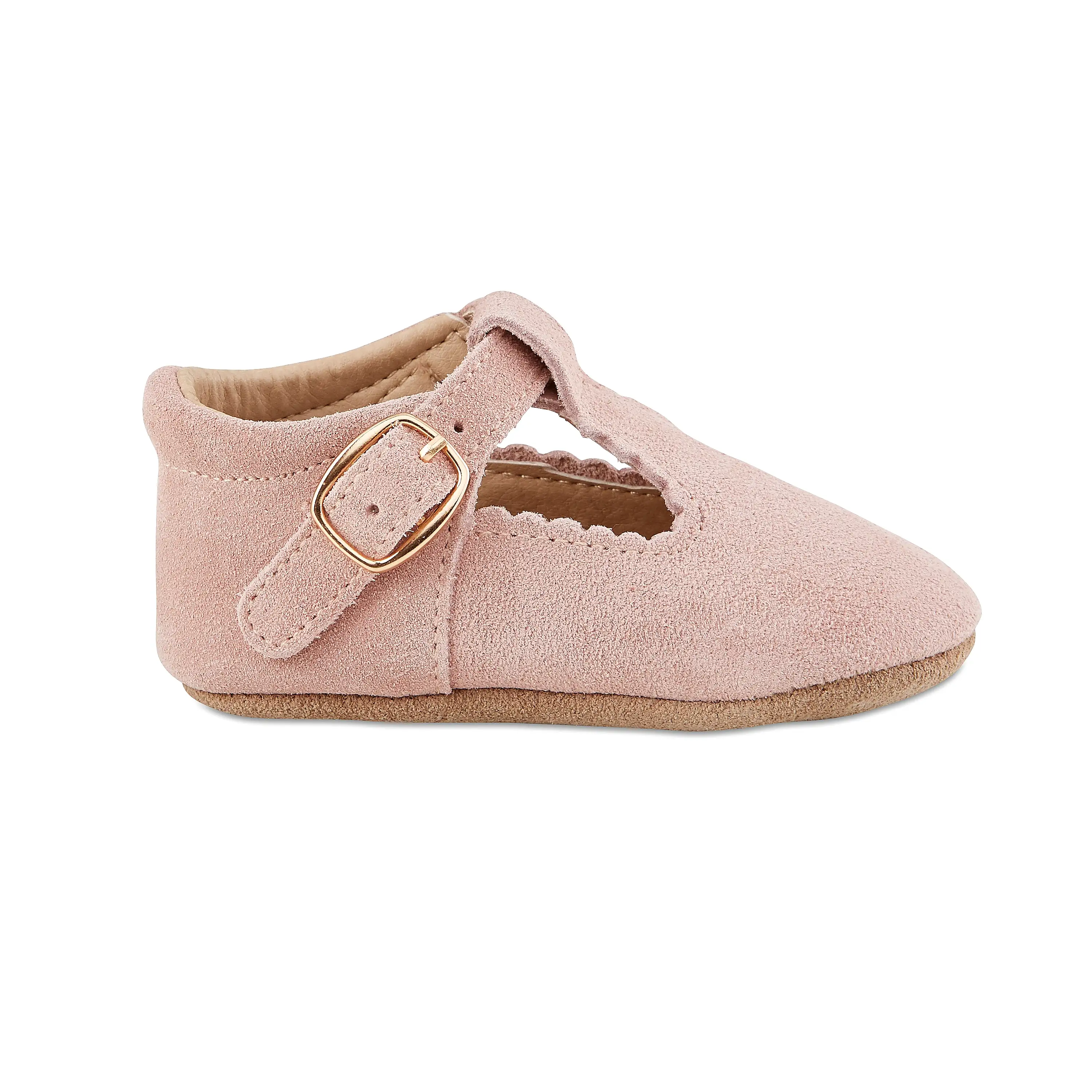 Soft-Sole Leather Mary Jane Moccasins - BLUSH