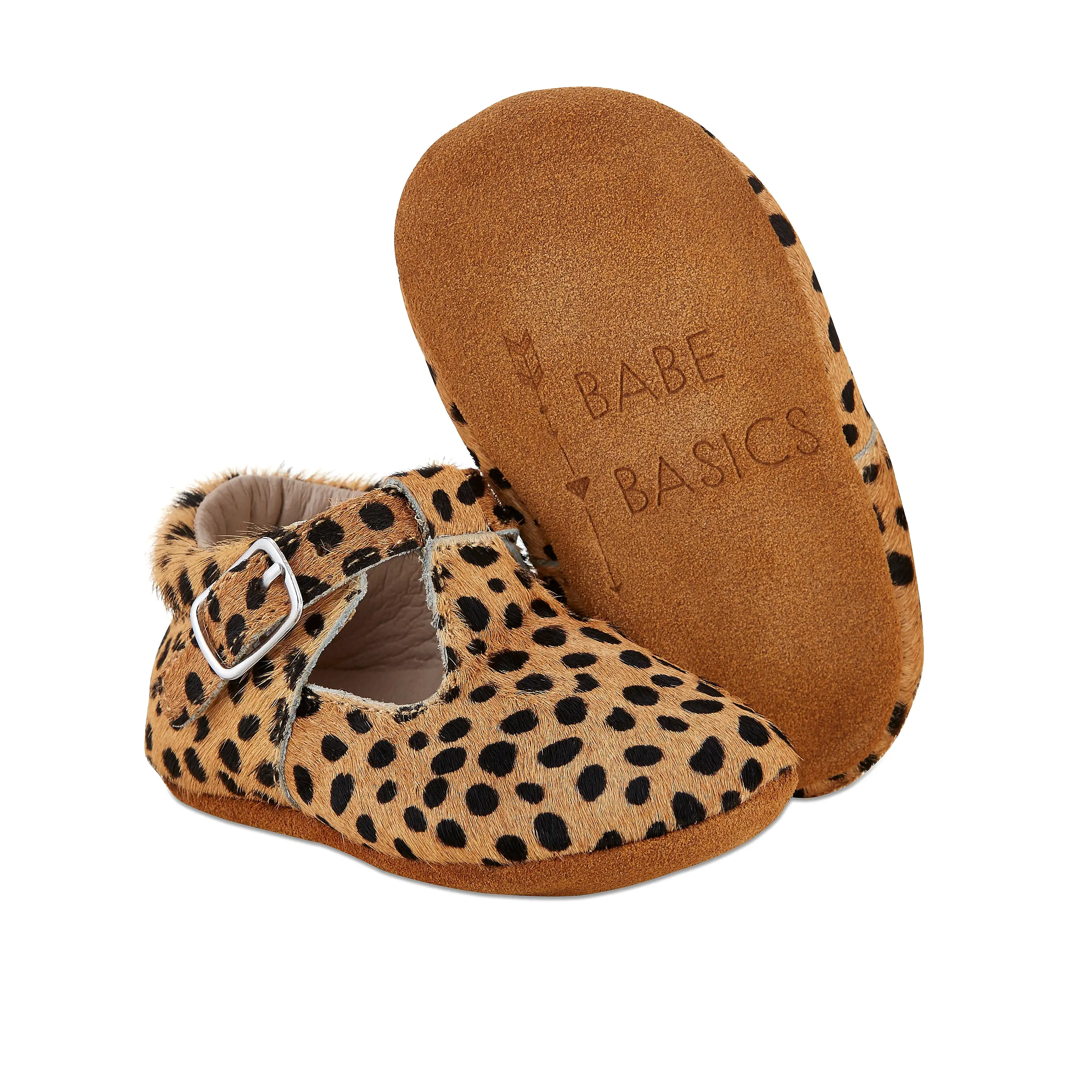 Soft-Sole Leather Mary Jane Moccasins - LEOPARD