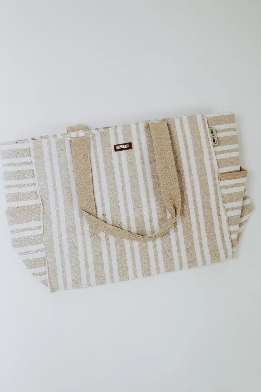 Striped Travel Tote Beach Bag