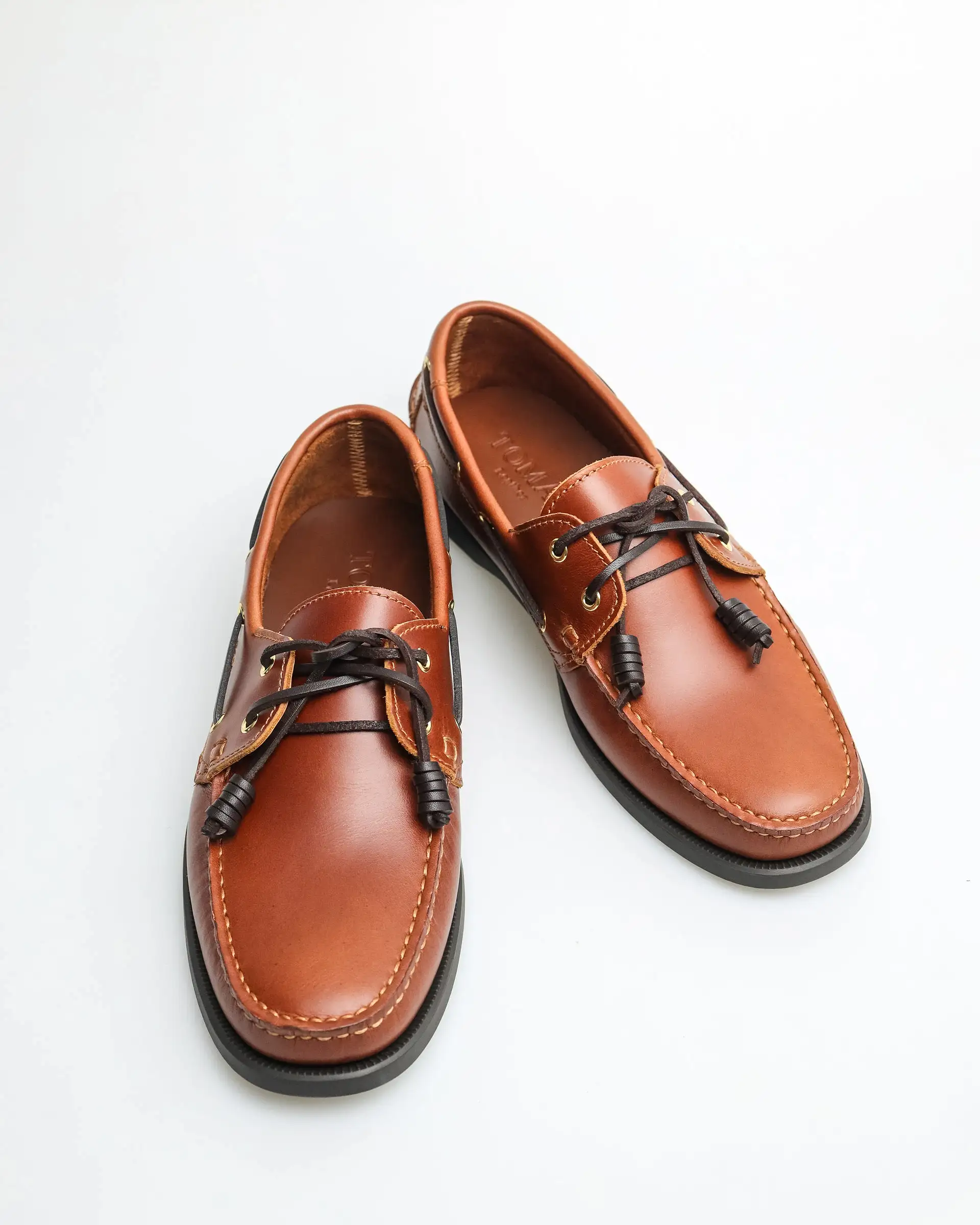 Tomaz C328 Men's Leather Boat Shoes (Brown)