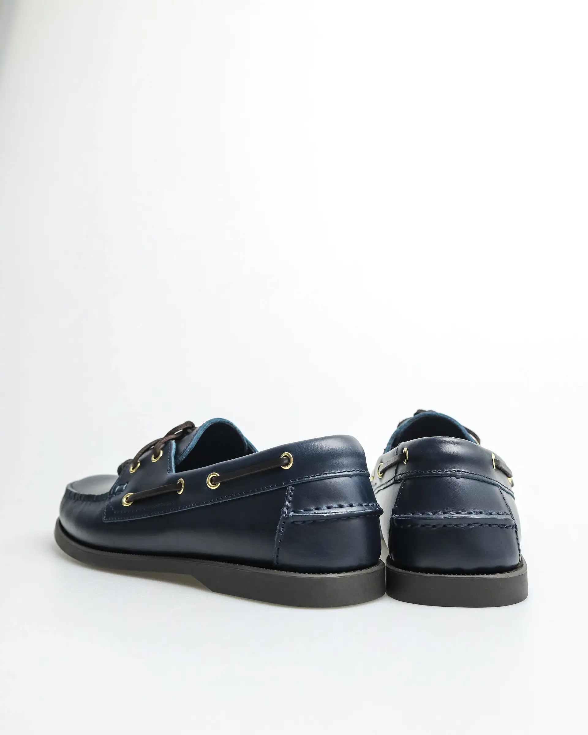 Tomaz C328 Men's Leather Boat Shoes (Navy)