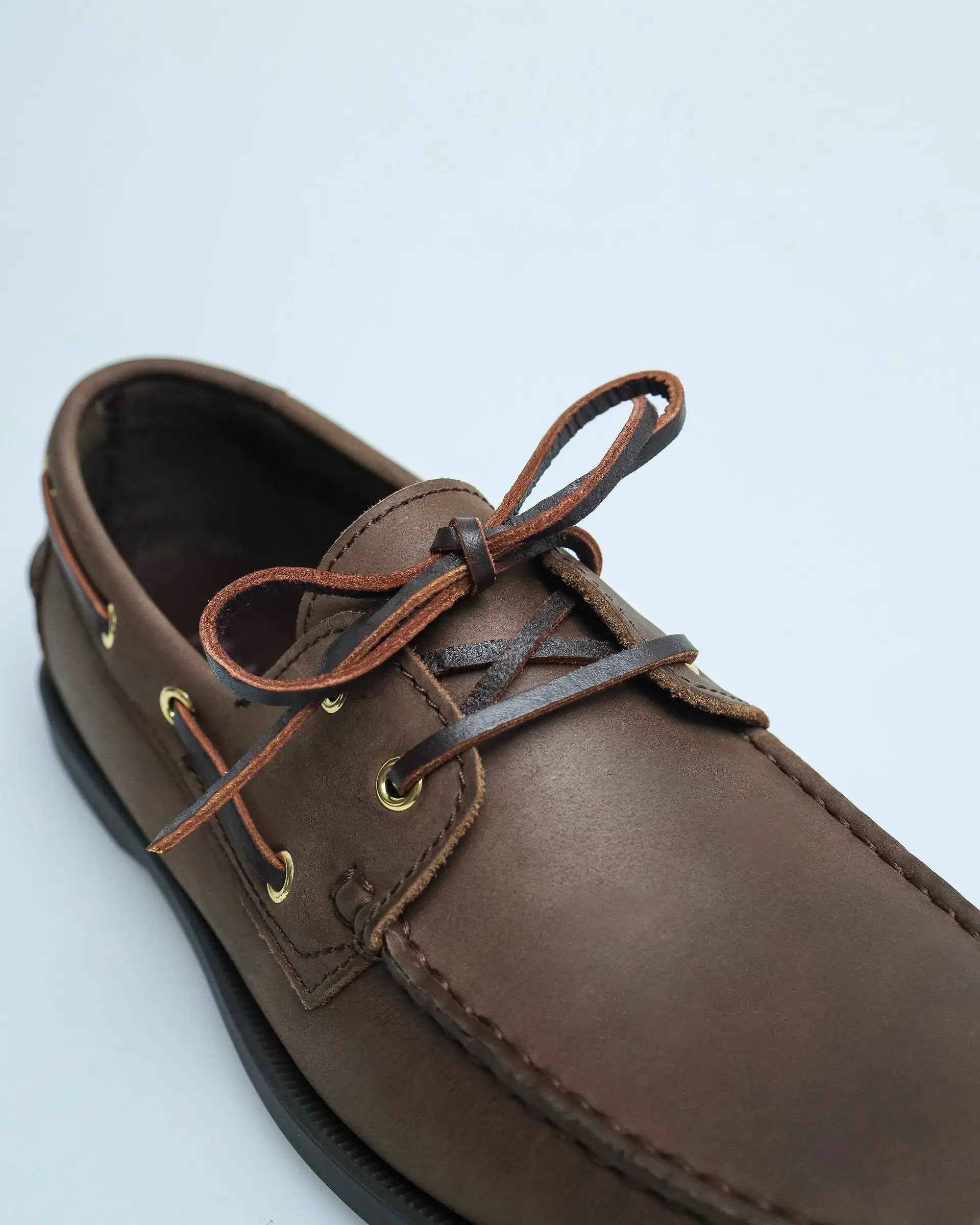 Tomaz C328A Men's Leather Boat Shoes (Coffee)