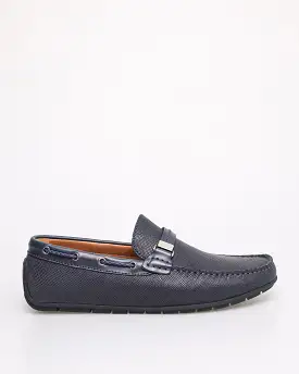 Tomaz C432 Men's Buckle Moccasins (Navy)