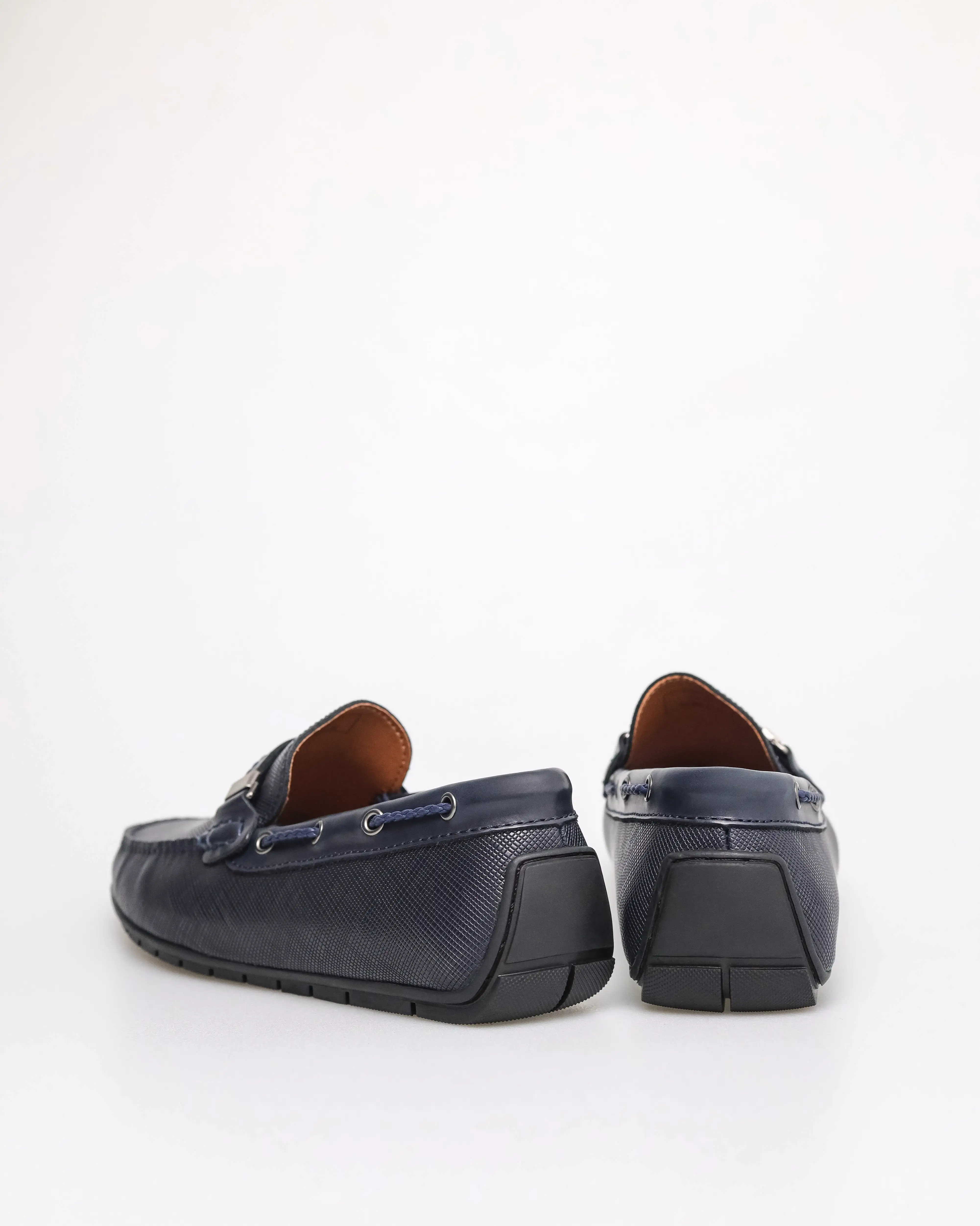 Tomaz C432 Men's Buckle Moccasins (Navy)