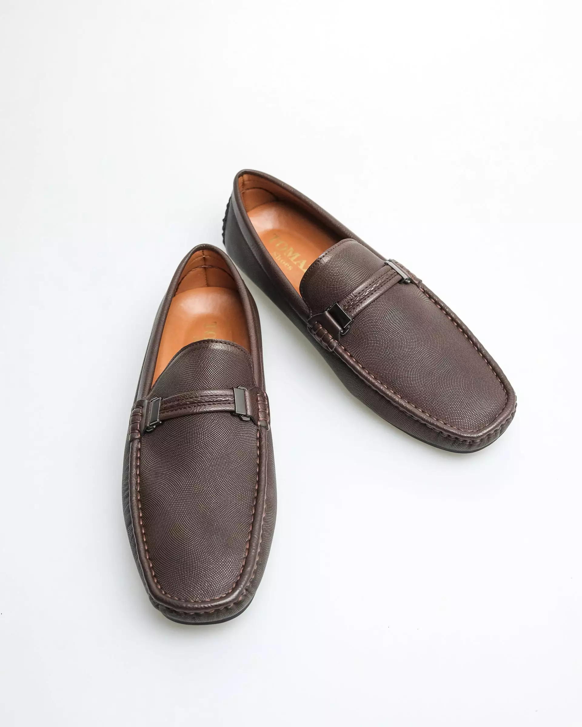 Tomaz C438 Men's Buckle Moccasins (Coffee)