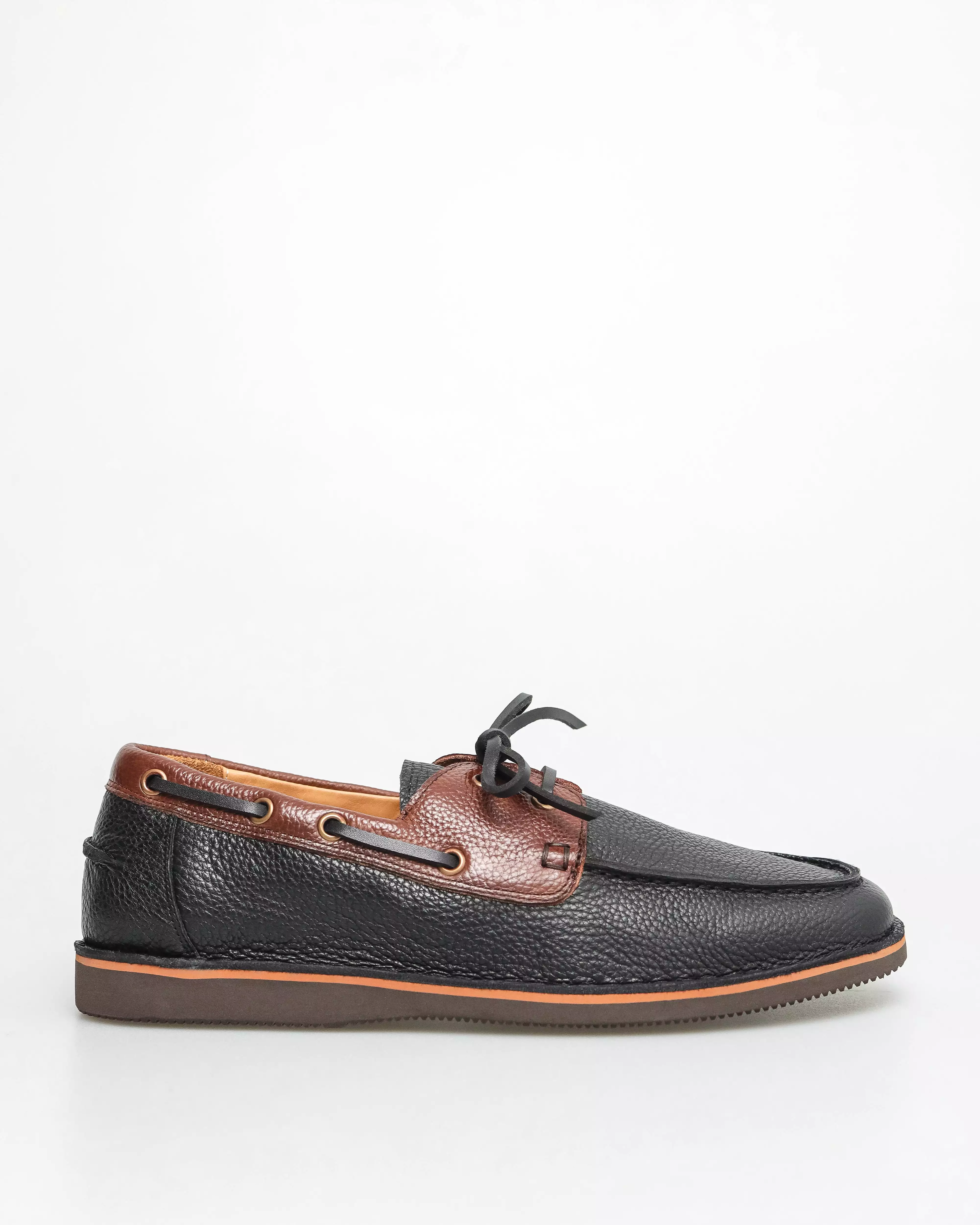 Tomaz C551 Men's Leather Boat Shoes (Black)