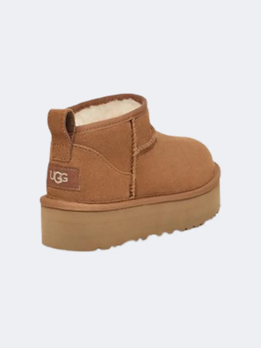 Ugg Classic Ultra Mini Platform Kids-Girls Lifestyle Shoes Chestnut