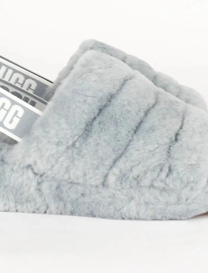 UGG Womens Fluff Yeah Slide Ash Fog