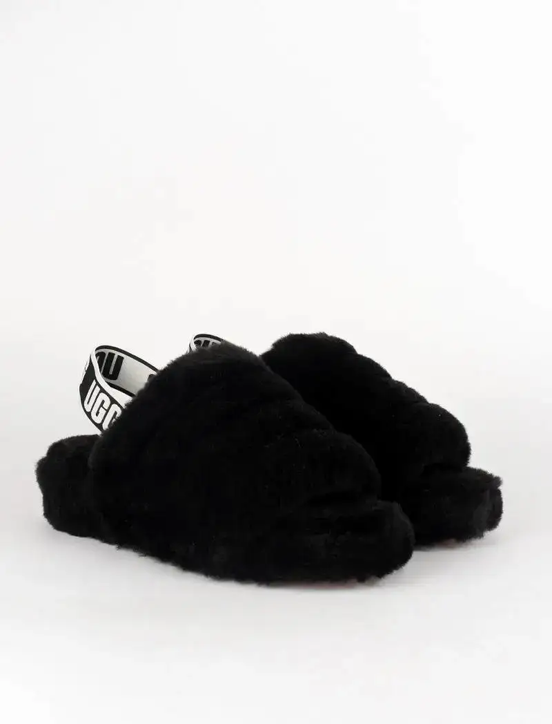 UGG Womens Fluff Yeah Slide Black