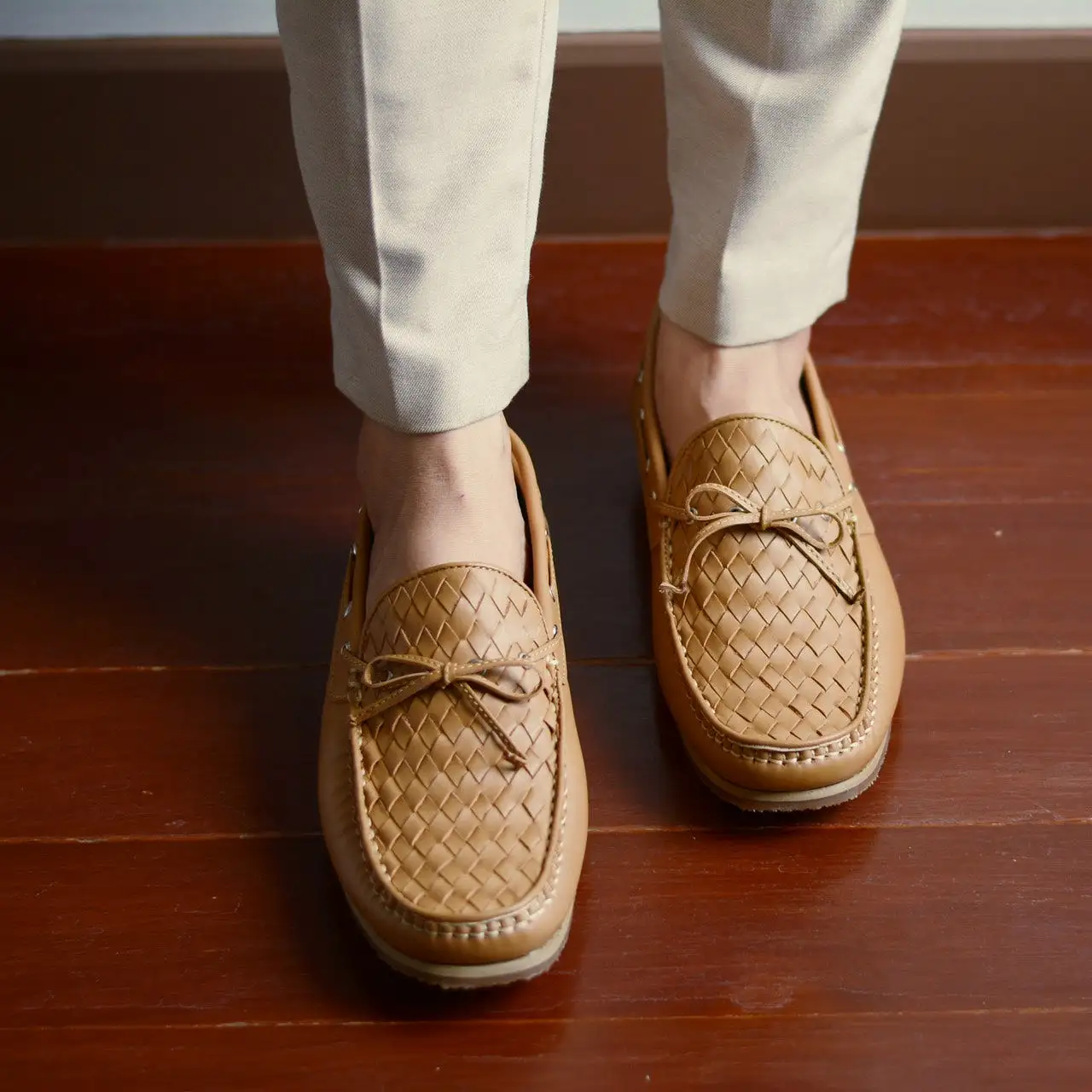 W821 Classic Woven Loafer Matt Beige