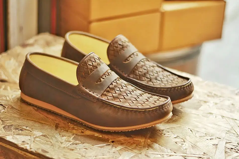 W823 Classic Penny Woven Loafer Copper