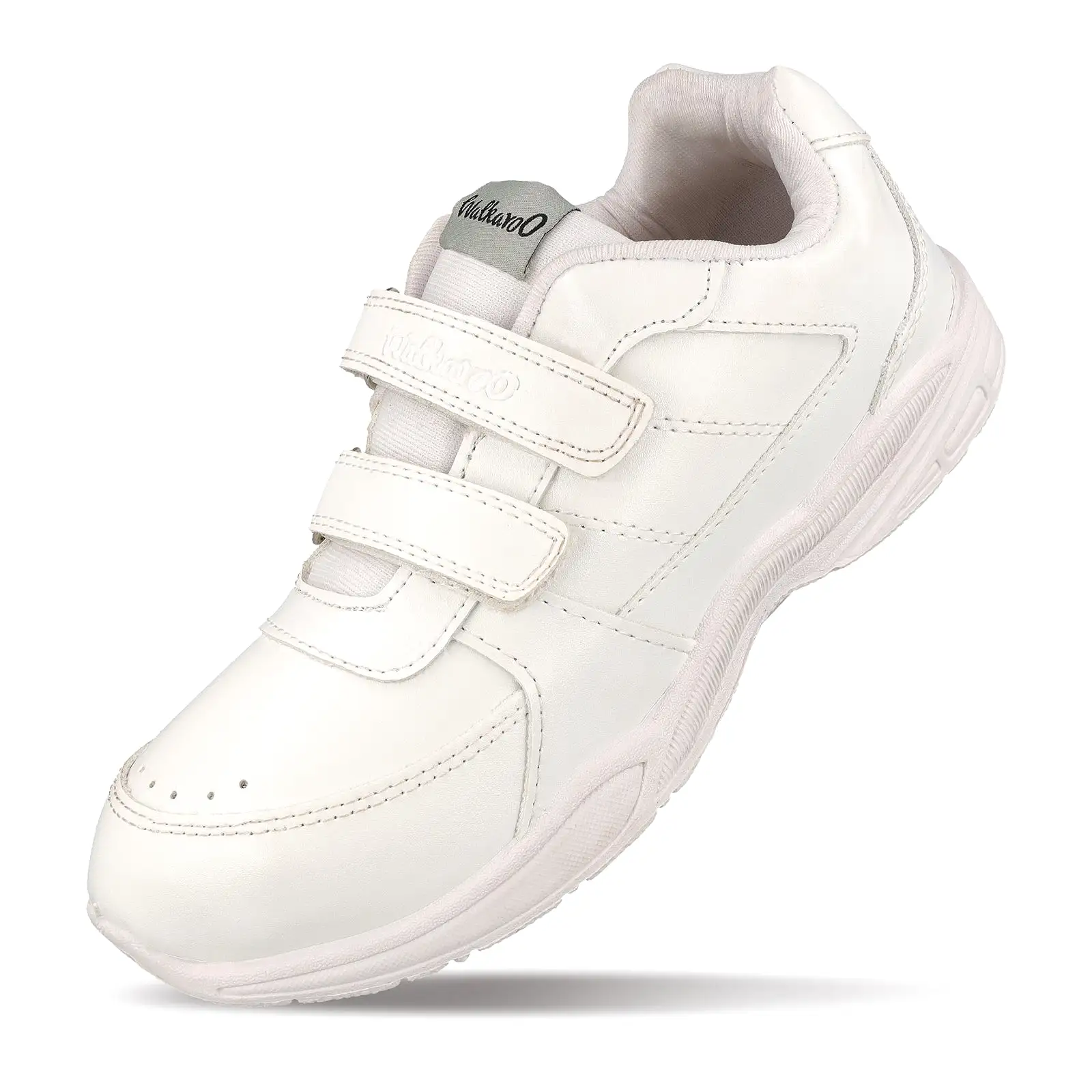 Walkaroo Kids School Shoes - 570 White