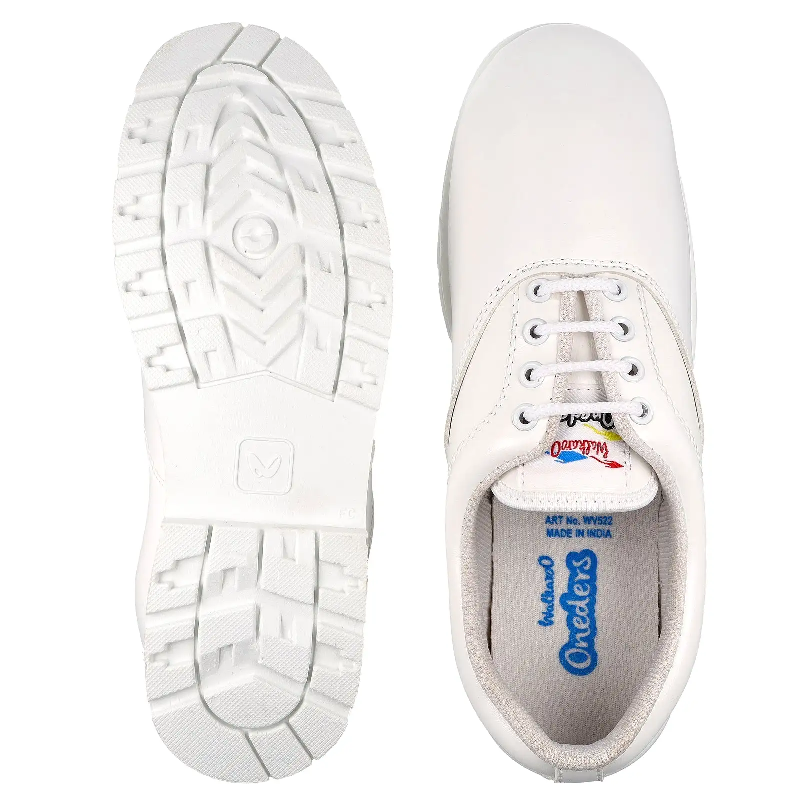 Walkaroo Kids School Shoes - WV522 White